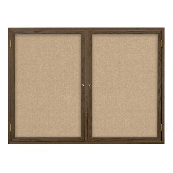 United Visual Products Open Faced Traditional Corkboard, 60x36" UV643A-BRONZE-RUBBER - main
